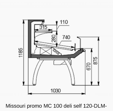 Витрина самообслуживания Missouri promo MC 100 deli self 120-DLM 2500 Технохолод