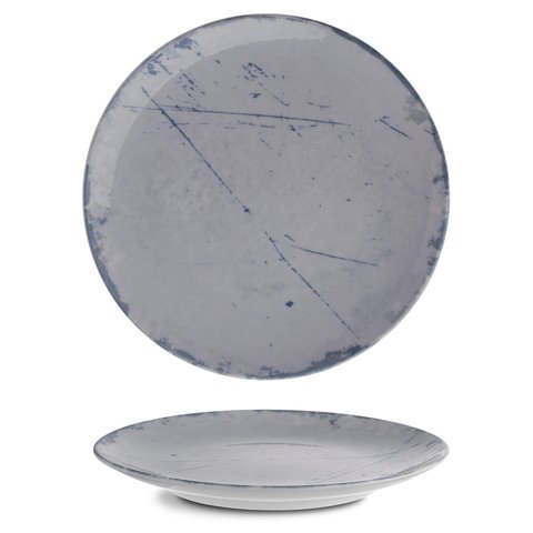 ISC2124-K0008 Тарелка круглая 24 см серия "Isabelle" декор "Stone Blue"