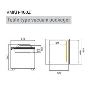 Вакуумно-пакувальна машина 20 мᶾ VMKH-400Z