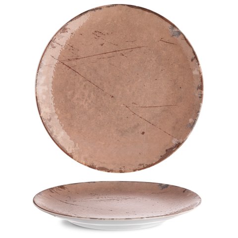 ISC2124-K0009 Тарелка круглая 24 см серия "Isabelle" декор "Stone Ginger"
