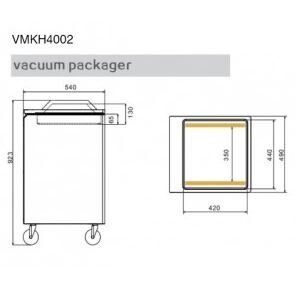 Вакуумно-пакувальна машина 20 мᶾ VMKH-4002