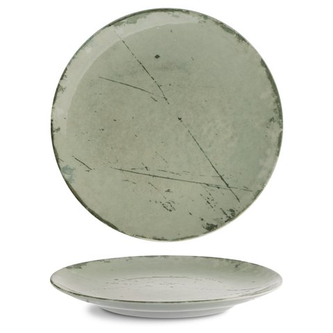 ISC2124-K0010 Тарілка кругла 24 см серія "Isabelle" декор "Stone Green"