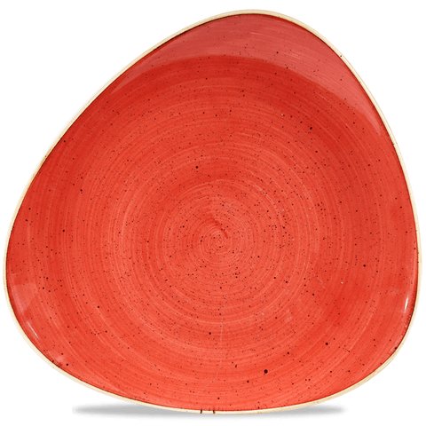 SBRSTR101 Тарілка трикутна 26.5 см серія "Stonecast Berry Red"