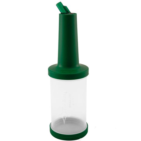 PM01G Бутылка с гейзером 1 л прозрачная (зеленая крышка)