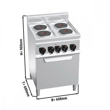 Плита електрична з електричною конвекційною духовкою GGM GASTRO EHB669C+EB3U