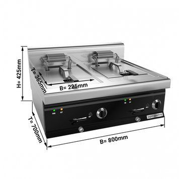 Фритюрница GGM Gastro EFK873H-10+10ND