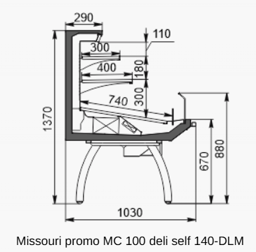 Витрина самообслуживания Missouri promo MC 100 deli self 140-DLM 1875 Технохолод