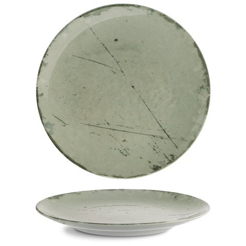 ISC2127-K0010 Тарілка кругла 27 см серія "Isabelle" декор "Stone Green"