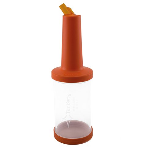 PM01O Бутылка с гейзером 1 л прозрачная (оранжевая крышка)