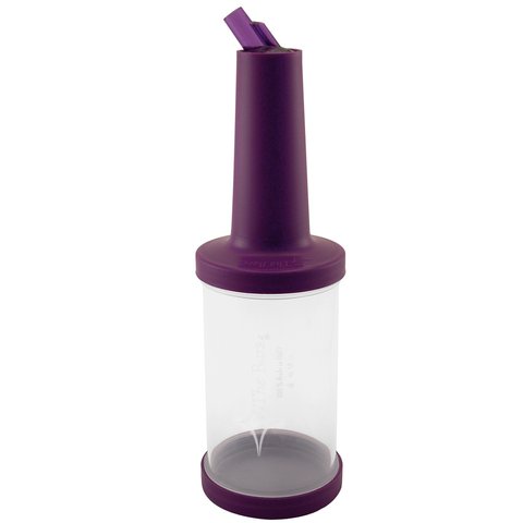 PM01P Бутылка с гейзером 1 л прозрачная (фиолетовая крышка)