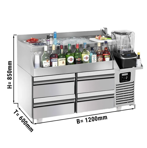 Холодильний стіл для бару GGM Gastro BGKF150#2#SBBGKF12