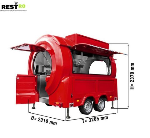 Mobile Kitchen / Food Truck GGM - Thema: Фаст фуд MFO-FF2-R Imbisswagen - Grundausstattung - 1