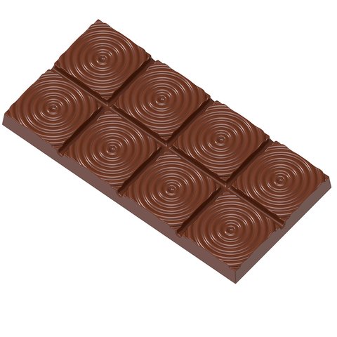 2451 CW Форма для шоколадної плитки "гіпноз" 139,5x69,5x10 мм, 1х3 - 100 г.