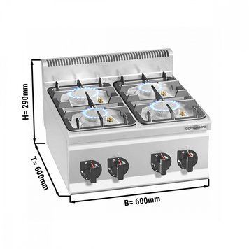 Плита газова GGM Gastro GHB663P