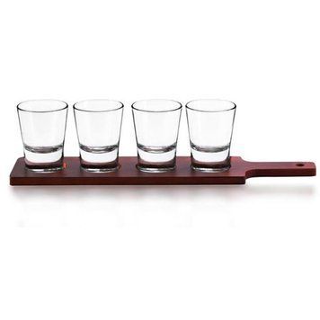 916713 Подставка деревянная для 4-х стаканов серия "Beer samplers"