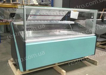 Витрина холодильная FGL160 Juka (рестайлинг) бирюзовая