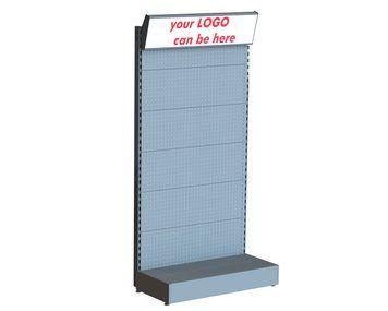Стеллаж 1940х1000х500 фриз со вставкой акрил и подсветкой USTOR
