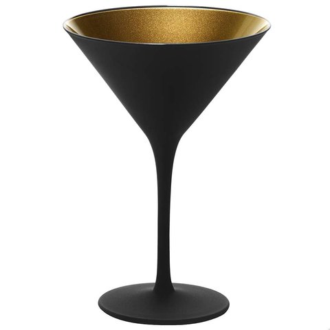 Бокал для мартини Stoelzle Olympic матовый-черный/золотой 240 мл - 1