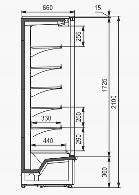 Холодильная горка Indiana medium AV 066 MT D 210-DLA 1875 Технохолод