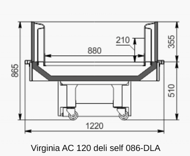 Вітрина самообслуговування Virginia AC 120 deli self 086-DLA 1250 Технохолод