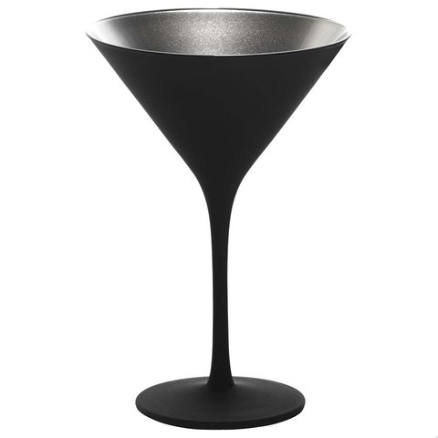 Бокал для мартини Stoelzle Olympic матовый-черный/серебряный 240 мл - 1