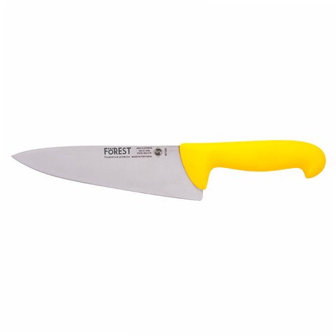 367320 Нож поварской полугибкий 200 мм желтый.