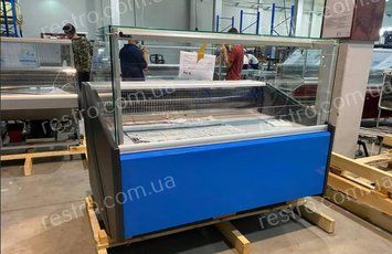 Витрина холодильная FGL160 Juka (рестайлинг) сине-черная