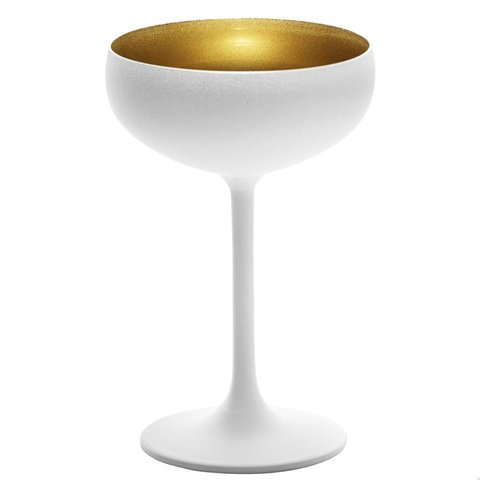 Бокал для шампанского Stoelzle Olympic матовый-белый/золотой 230 мл - 1