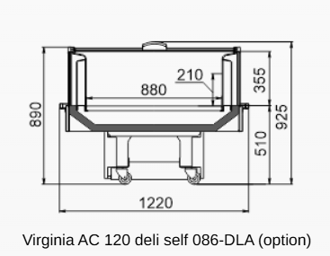 Вітрина самообслуговування Virginia AC 120 deli self 086-DLA (option) 1875 Технохолод