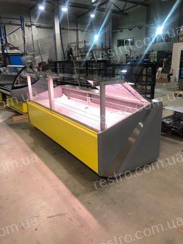 Холодильная витрина FGL260A Juka (Рестайлінг) жолто-серая