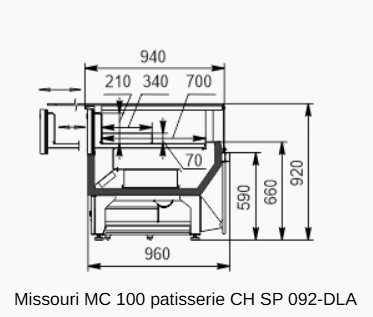 Кондитерская витрина Missouri MC 100 patisserie СН SP 092-DLA 2500 Технохолод