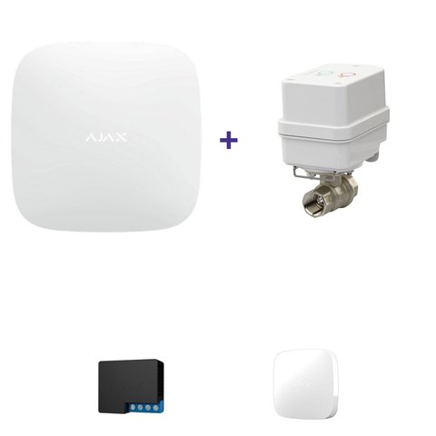 Система защиты от протечки воды Ajax Hub Plus + кран с электроприводом Gidrolock Winner 1/2 + Бесплатная доставка