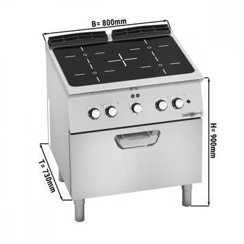 Плита инфракрасная с электрической духовкой GGM GASTRO IFHB873B+EBB4