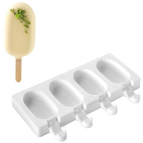 GEL01M Набор для мороженого "эскимо классическое" 69x38, h 18 мм (2 формы, 2 подноса 12x40 см, 100 палочек)