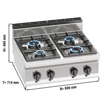 Плита газова GGM Gastro GHB874P