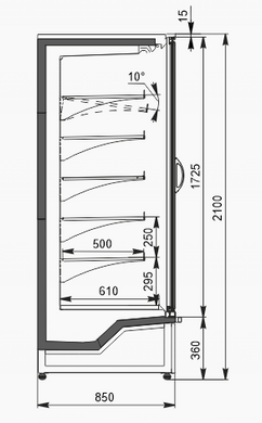 Холодильная горка Indiana medium AV 085 MT D 210-DLA 1875 Технохолод