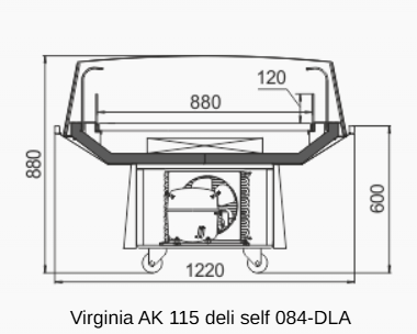 Вітрина самообслуговування Virginia AK 115 deli self 084-DLA 1250 Технохолод