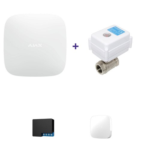 Система защиты от протечки воды Ajax Hub Plus + кран с электроприводом Neptun Aquacontrol 1/2 + Бесплатная доставка