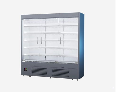 Пристенная вертикальная холодильная витрина (регал) Juka ADХ187 (без боковых панелей)
