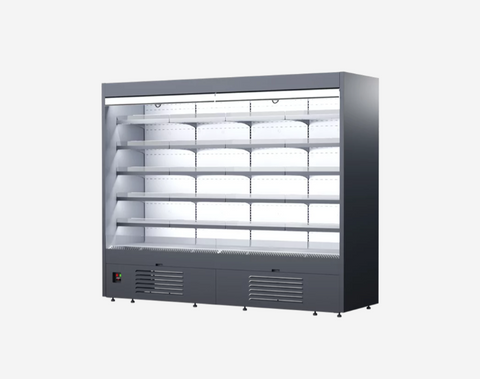 Пристенная вертикальная холодильная витрина (регал) Juka ADХ250 (без боковых панелей)