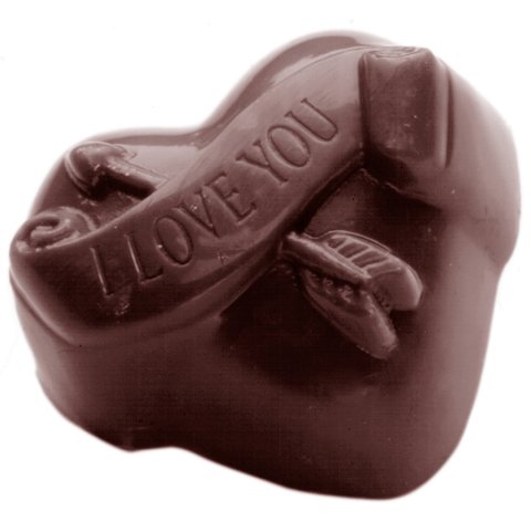 1470 CW Форма для шоколаду "серце" 39x31x18 мм, 3х7 шт., 16 г