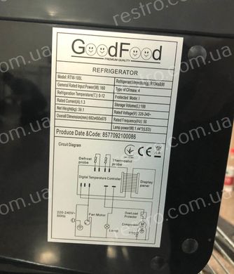 Витрина холодильная RTW160L Premium GoodFood + Бесплатная доставка на отделение НП