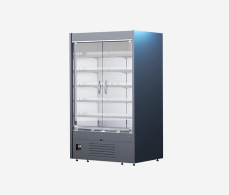 Пристенная вертикальная холодильная витрина (регал) Juka ADI125 (без боковых панелей)