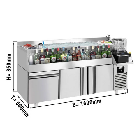 Холодильний стіл для бару GGM Gastro BGKF235#SBBGKF11
