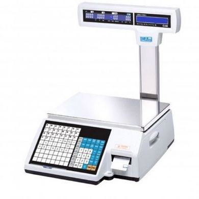 Весы торговые с печатью этикетки CAS CL5000J-IP-30