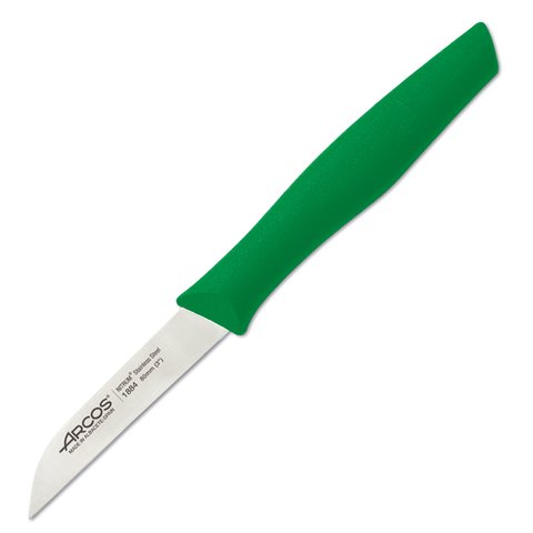 188421 Нож для чистки 80 мм зеленый серия "Nova"