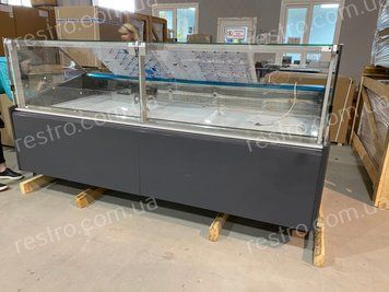 Витрина холодильная FGL260A Juka (рестайлинг) серая с газлифтами