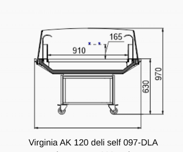 Вітрина самообслуговування Virginia AK 120 deli self 097-DLA 1250 Технохолод