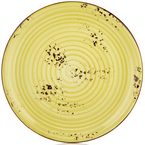 HA-SN-ZT-25-DZ Тарелка круглая 25 см, цвет оливковый (Sun), серия "Harmony"