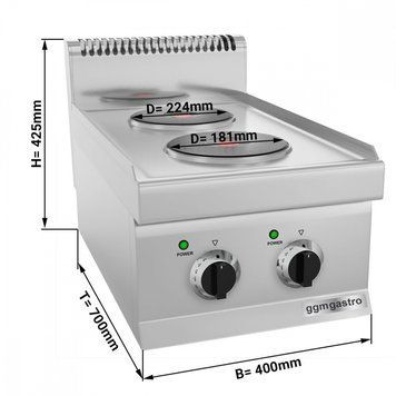 Плита електрична GGM GASTRO EHK400-E